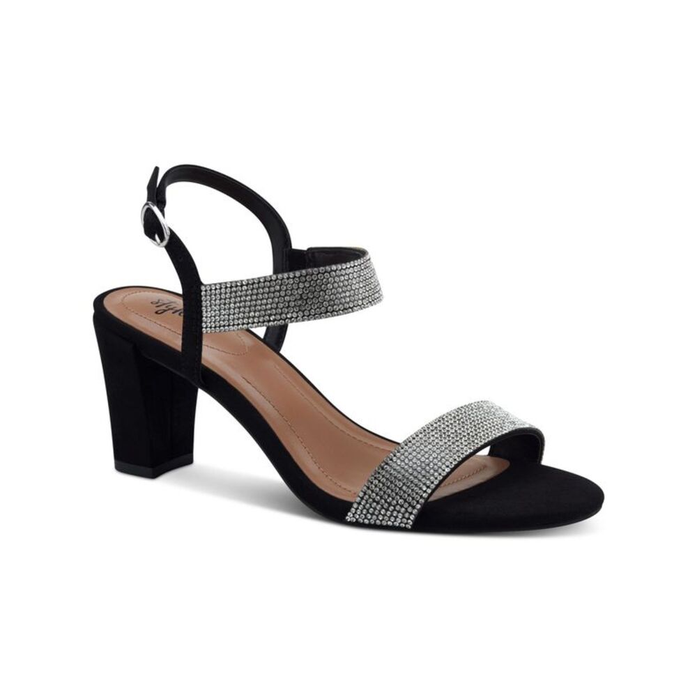 STYLE & COMPANY Womens Black Bonitaa Toe Cone Heel Slingback Sandal 11 M